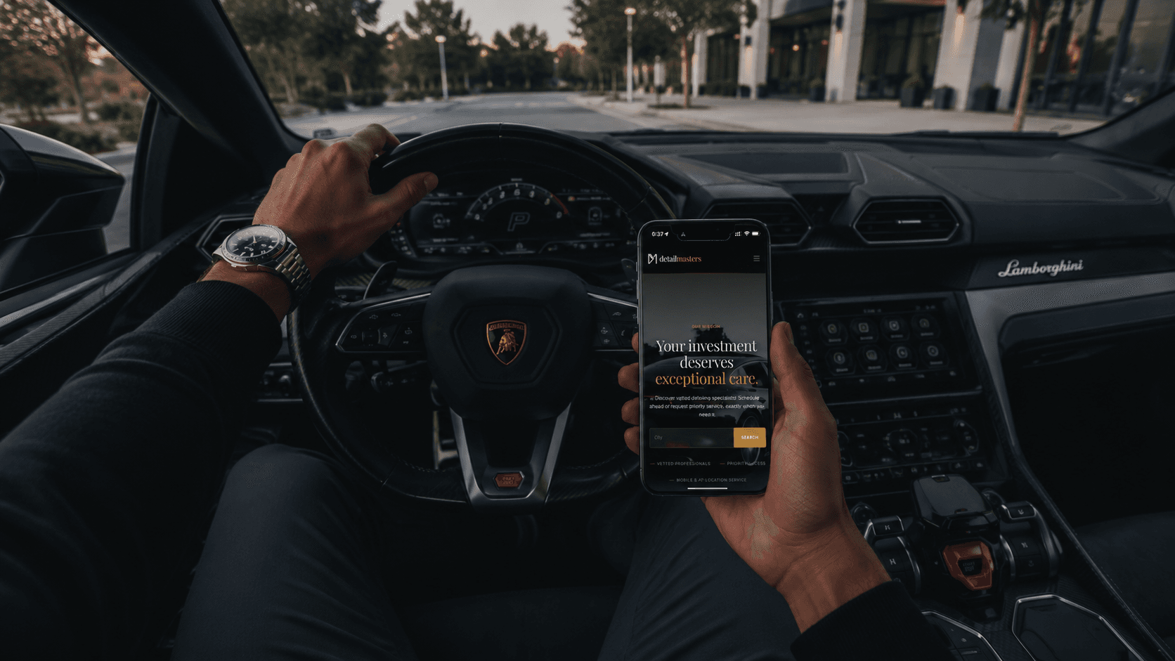 Professional car detailing shop